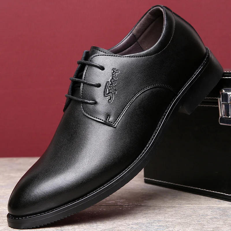 

Новинка 2020, мужские качественные туфли из воловьей кожи в британском деловом стиле, размер 39-44, мужские классические туфли из мягкой кожи