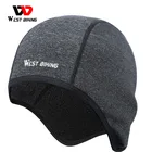 Зимние велосипедные шапки WEST BIKING, термофлисовые ветрозащитные теплые велосипедные шлемы, спортивные велосипедные шапки для бега на открытом воздухе