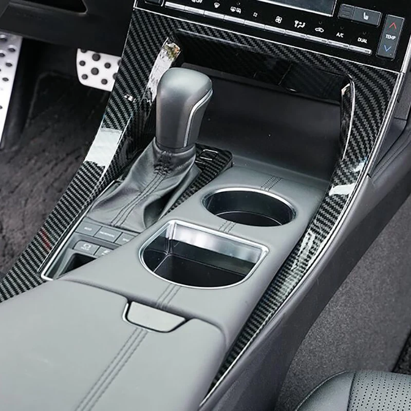 

for Toyota Avalon 2019 2020 Car Carbon Fiber Central Control Gear Shift Cover Trim Frame Decoration Accessories