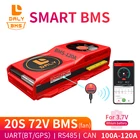 18650 литий-ионная батарея smart bms 20S 72V 100A 120A Bluetooth UART RS485 CANBUS bms печатная плата контроллер с вентилятором