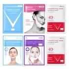 6PCS V-Shape Face Mask Slim Reduce Double Chin Tape Neck Firming Shape Mask Face Lift Slimming Mask V Line Chin Up Patch