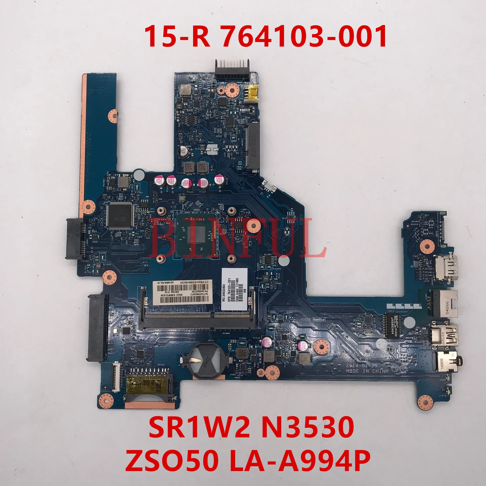 Высокое качество для 15 15-R 15T-R 15-s 764104-501 764104-001материнская плата ноутбука ZS050 LA-A994P