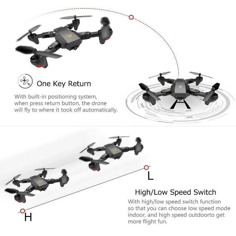 XT-1 складной Радиоуправляемый Дрон с камерой WiFi FPV 2MP RC вертолет Квадрокоптер высота удерживающий Дрон Безголовый режим 360 градусов флип