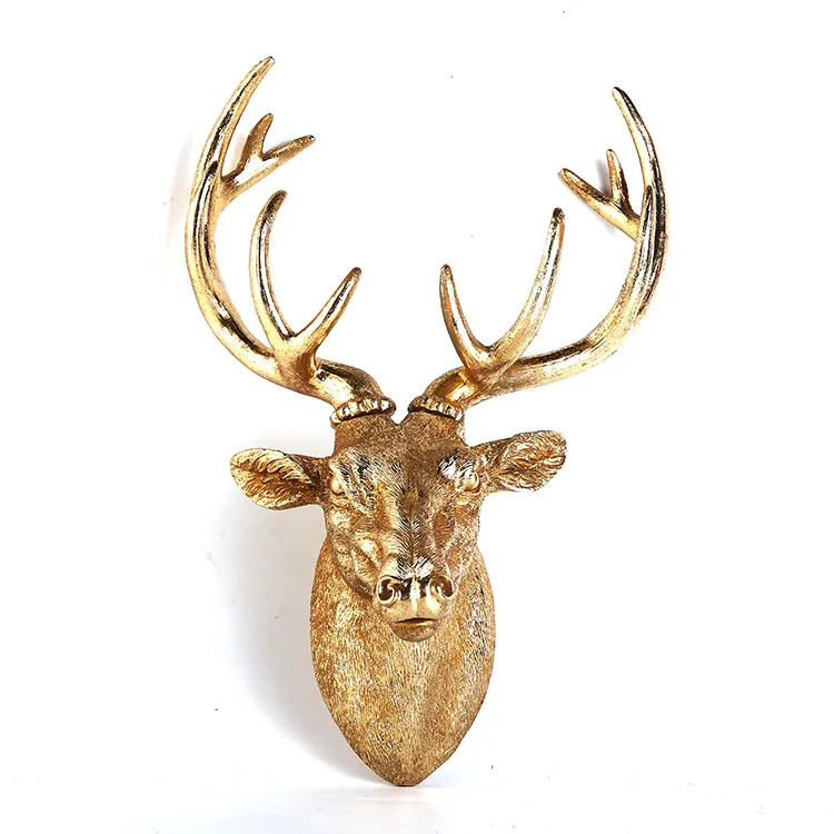 

Nordic Crafts Resin Pendants Hotel Bar Deer Head Wall Hanging Nordic Style Wall Decoration Custom