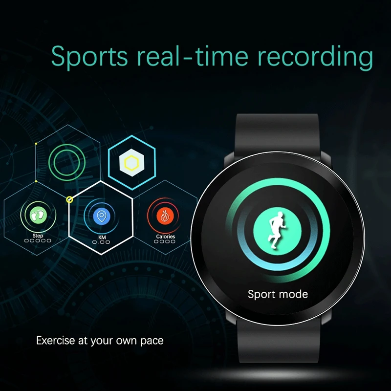 

GO 40 Smart Bracelet IP67 Waterproof Activity Tracker Fitness Band Blood Pressure Monitor Heart Rate Wristband Black