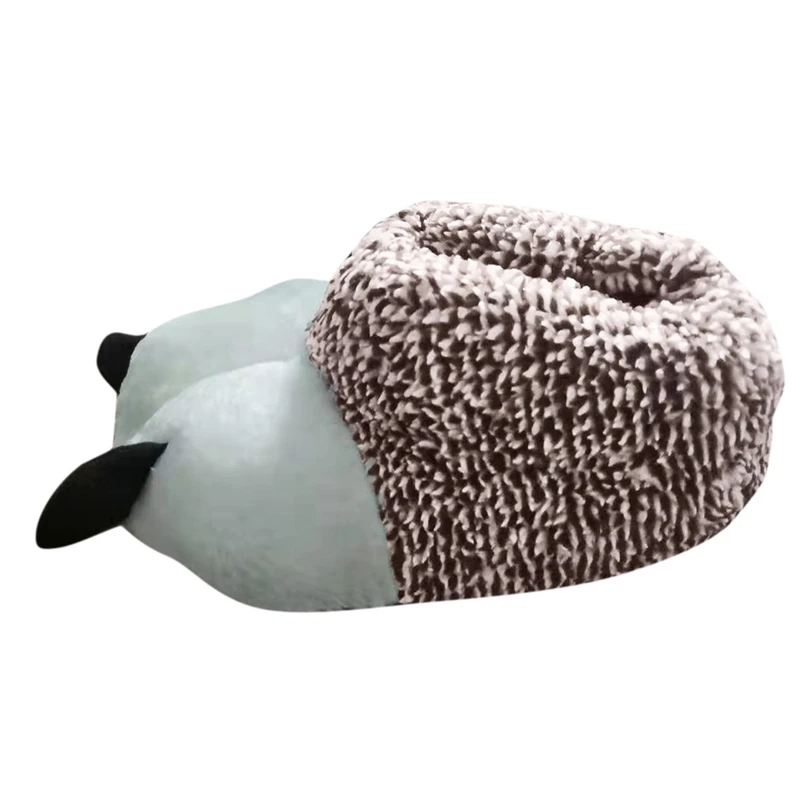 Обувь с милым медведем Плюшевые хлопковые тапочки Любимая обувь из хлопка лапами