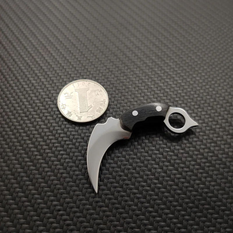 Брелок с деревянной ручкой из нержавеющей стали острый нож миниатюрный