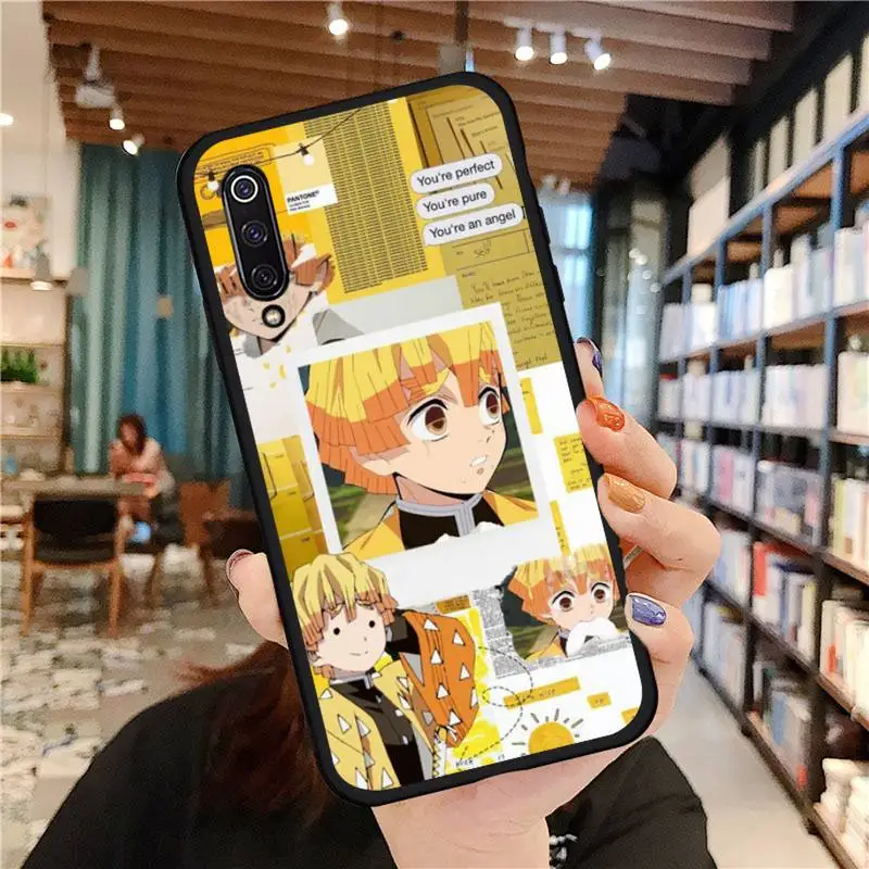 

demon slayer The Blade of Ghost Phone Case black For Xiaomi Redmi mi note 7 8t 9 9t 9s 8 10 10t 11 pro lite K20 max 3