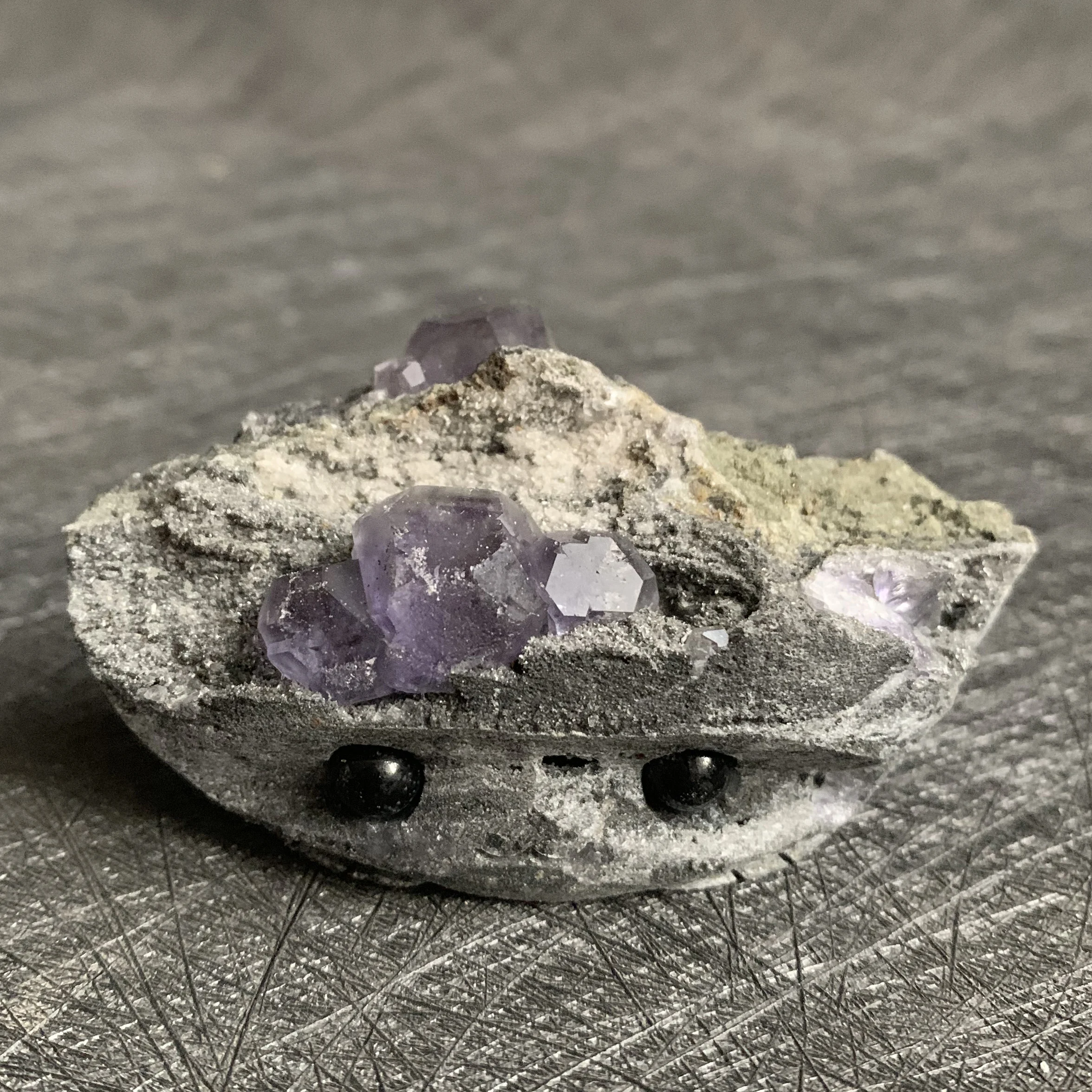 

82g Natural Purple Fluorite Hedgehog Decoration Polished Carving Quartz Crystal Reiki Healing W14