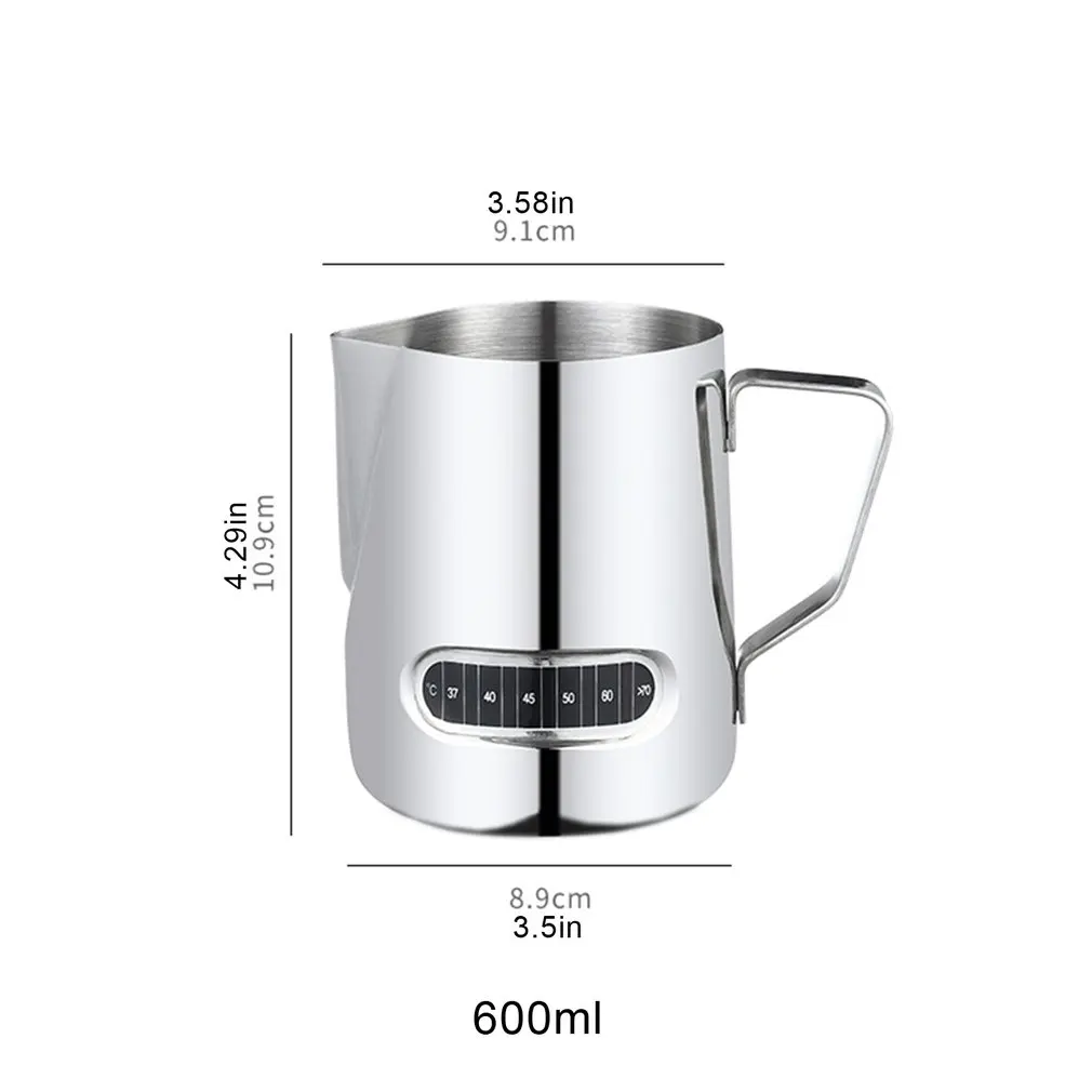 

Stainless Steel Milk Jug Frothing Coffee Latte Pitcher Milk Cream Coffee Cup Latte Cappuccino Frothing Kitchen Accessories