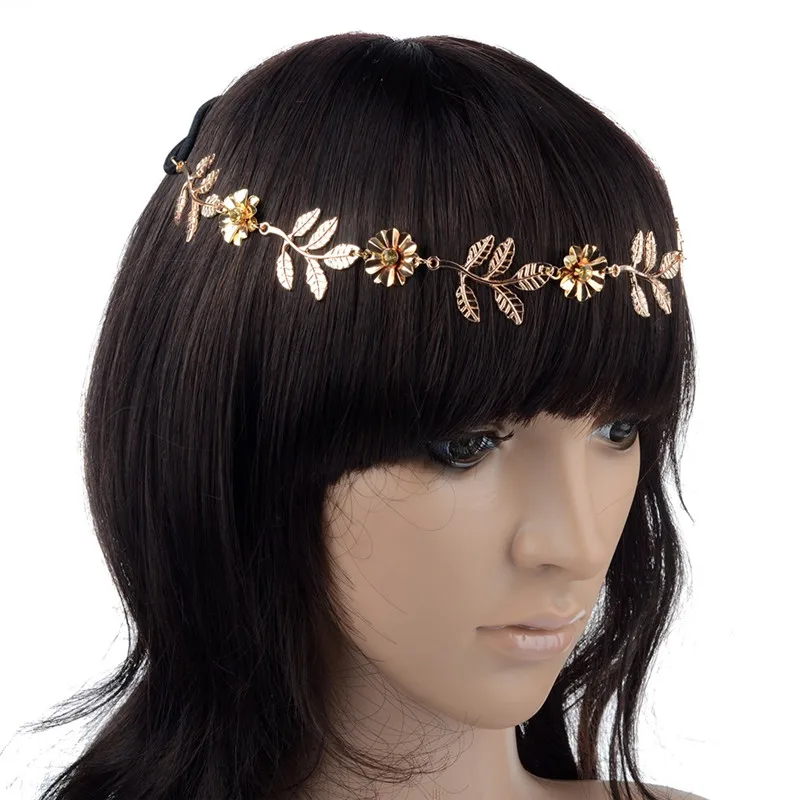 Модные золотые металлические женские свадебные аксессуары для волос Женская