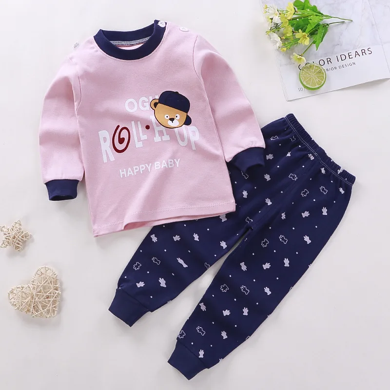 2Pcs/set New Autumn Cotton Baby Boy Clothes For Newborn Clothing Suit Set Costumes Underwear 0-3 Year |