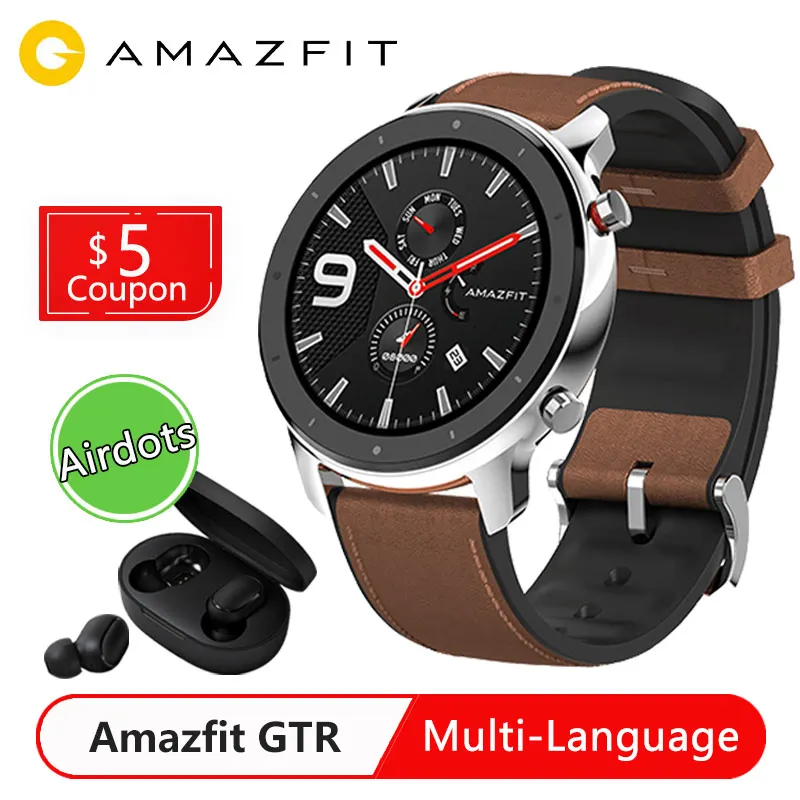 Смарт-часы Amazfit GTR 47 мм Huami глобальная версия умные часы 12 видов спорта здоровье