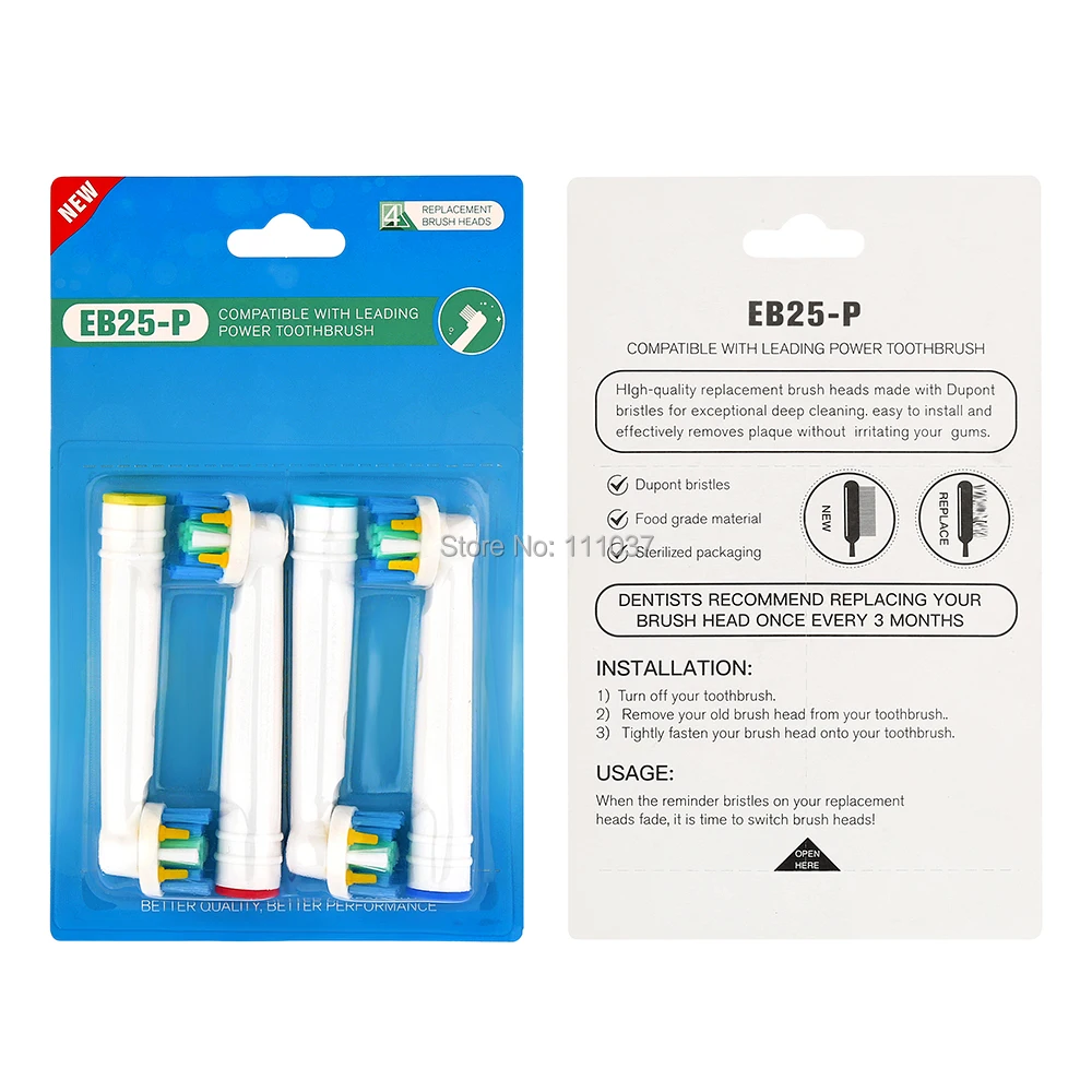 EB25 P EB25P электрическая зубная щетка для замены зубной щетки 1 упаковка (4