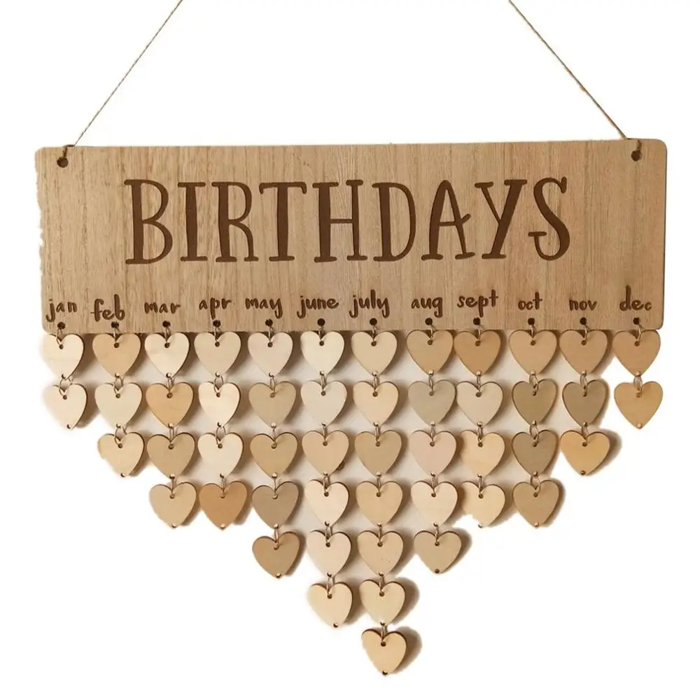 

Advent Calendar Wedding Birthday Special Days Reminder Board Home Hanging Decor Wooden Calendar Board New Year Decoration
