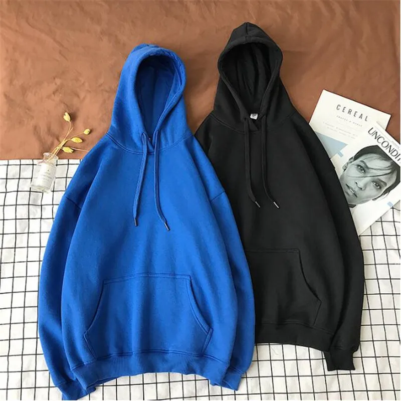 

Woman's Hooded Sweatshirts 2020 Cotton Thicken Warm Female Hoodies Lady Autumn Fashion loose Korean Tops outwear women's hoody