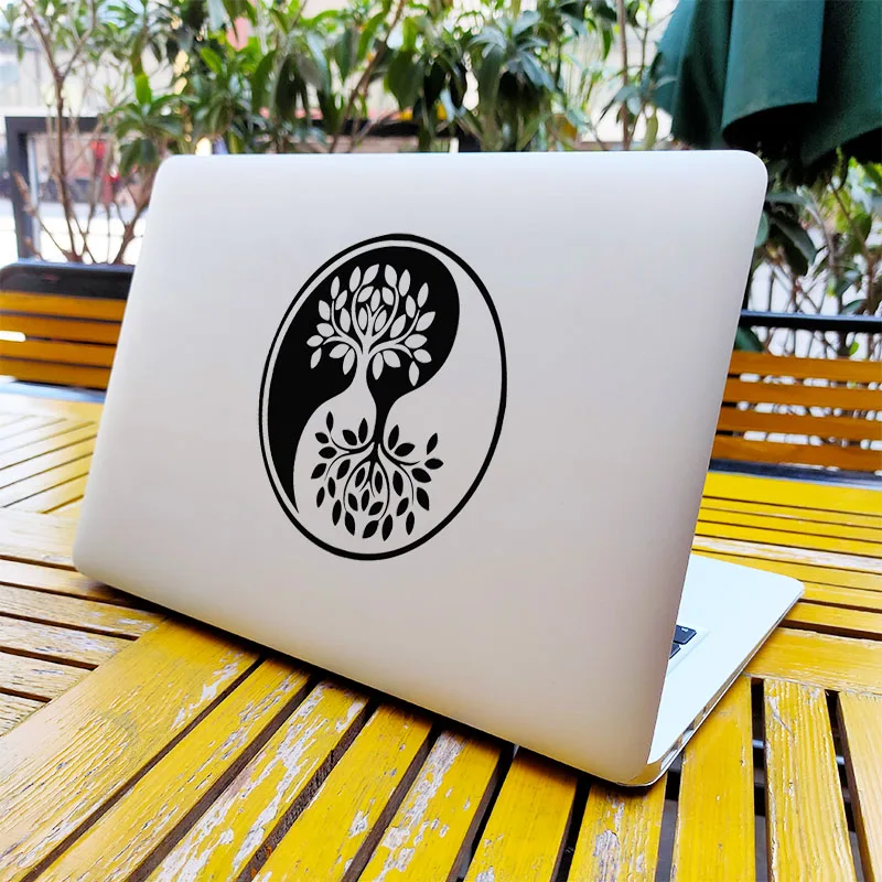 Виниловая наклейка на ноутбук с изображением дерева Инь Янь для Macbook Pro 14 16 Air Retina 13 15 дюймов Mac iPad Windows 10 HP
