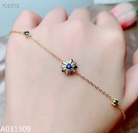 kjjeaxcmy boutique jewelry 925 sterling silver inlaid natural sapphire fine female bracelet support detection fashion