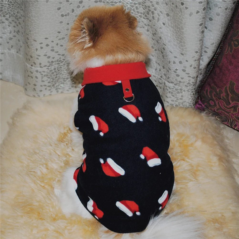 

Adorable Pet Autumn Winter Clothes Warm Polar Fleece Dog Outfits Party Costumes Pet Supplies (christmas Hat Size Xs)