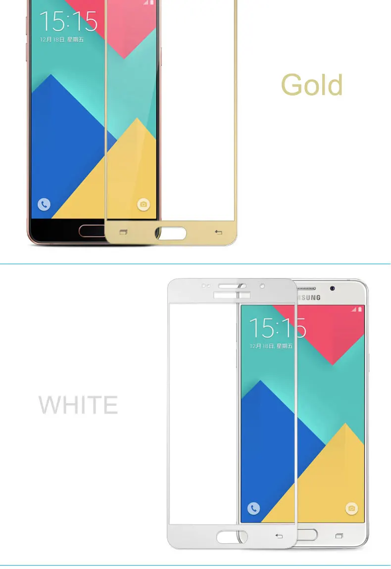 9D Full Cover Tempered Glass For Samsung Galaxy A3 A5 A7 J3 J5 J7 J530 J730 S7 Screen Protector Protective Glass Film