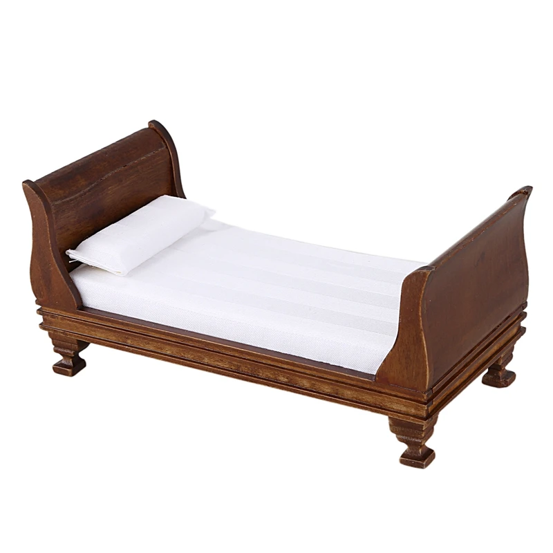 Новый кукольный домик миниатюрная мебель лакомство Винтаж односпальная кровать