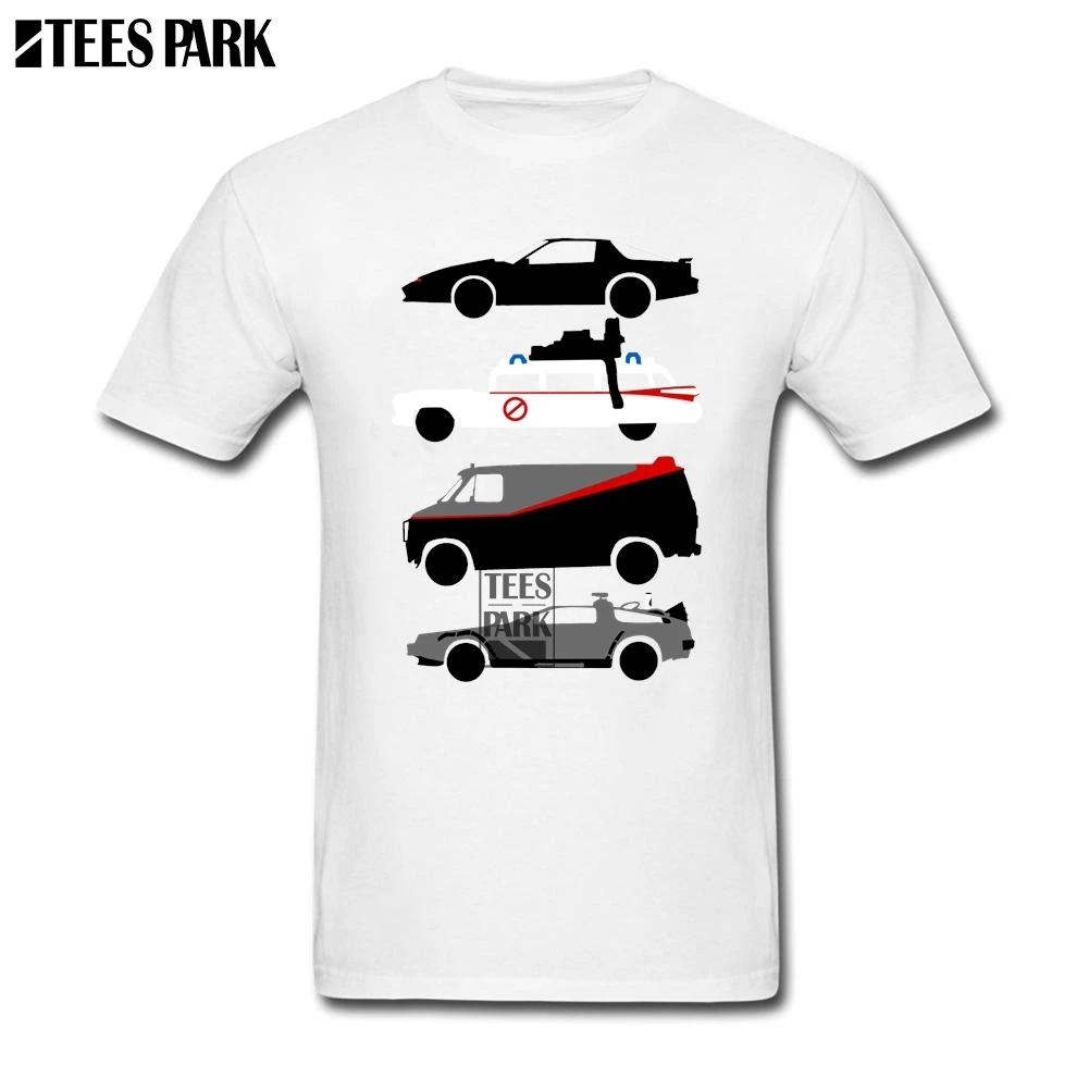 Печать Back To The Future 80s автомобилей Симпатичные футболки для взрослых круглый вырез горловины футболки с коротким рукавом низкая цена Молодежные очень Забавные футболки - Цвет: Белый