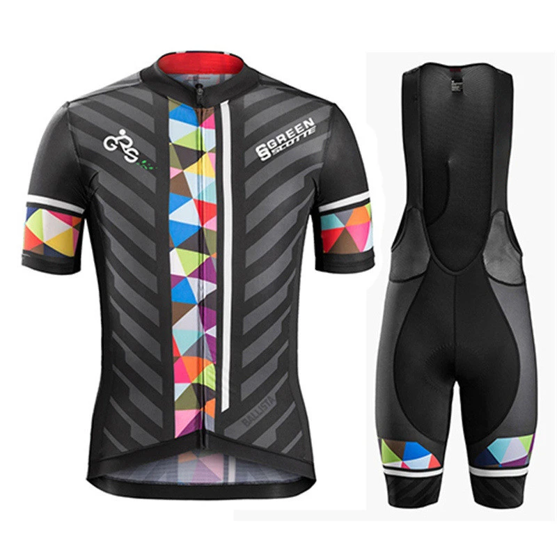 Black Scotte короткие рукава Майки для велоспорта набор 9D Pad одежда Ropa Ciclismo летняя