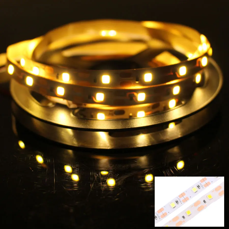 USB DC 5V СВЕТОДИОДНАЯ лента SMD 2835 5M не водонепроницаемая гибкая 60LED/M подсветка для