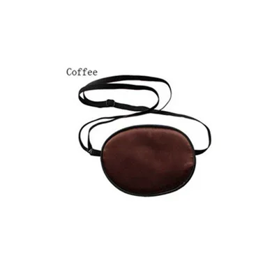 Coffee Одноглазая высококлассная шелковая маска для сна одноглазая Amblyopia тренерская маска для век переносная Мягкая повязка для глаз спальный чехол MR088 - Цвет: Coffee