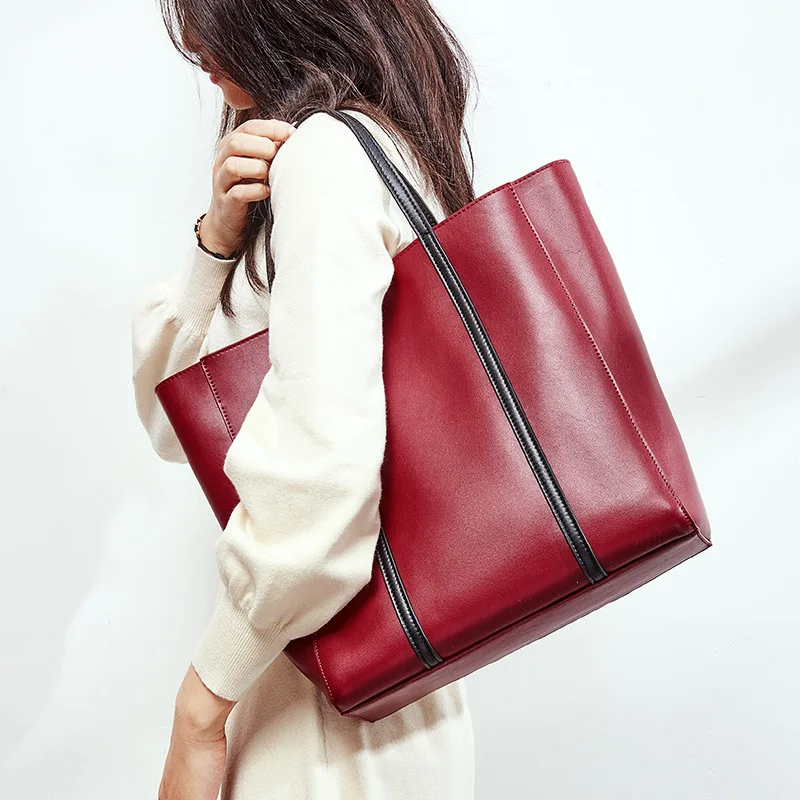 

Luxury Handbags In Women's Totes Genuine Leather Shoulder Bag Crossbody For Ladies Large Capacity Composite Bags Designer 2019