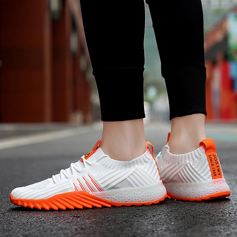 JIEMIAO Couple Running Shoes Fashion Lightweight Outdoor Jogging Male Sneakers Comfortable Women Athletic Footwear Size 35-45