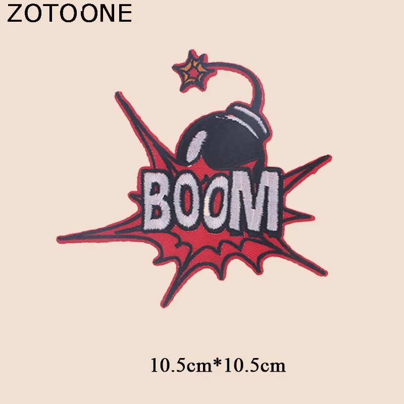 ZOTOONE Boom нашивка Значки для детей Железный на одежде теплопередача Diy наклейки