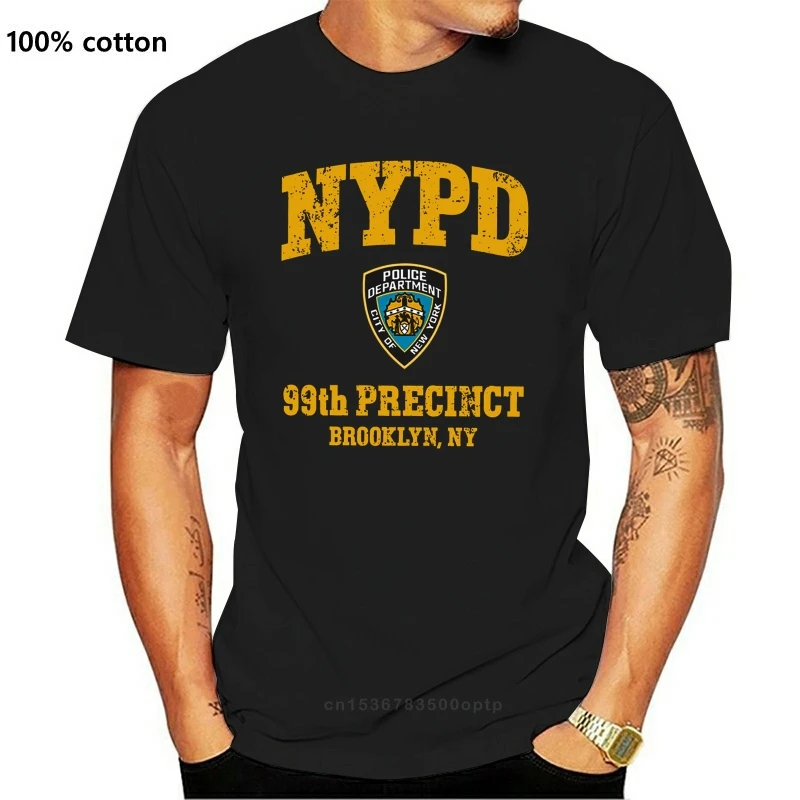 Футболка с винтажным рисунком Brooklyn NY 99 отделений Бруклин девять размеров модные