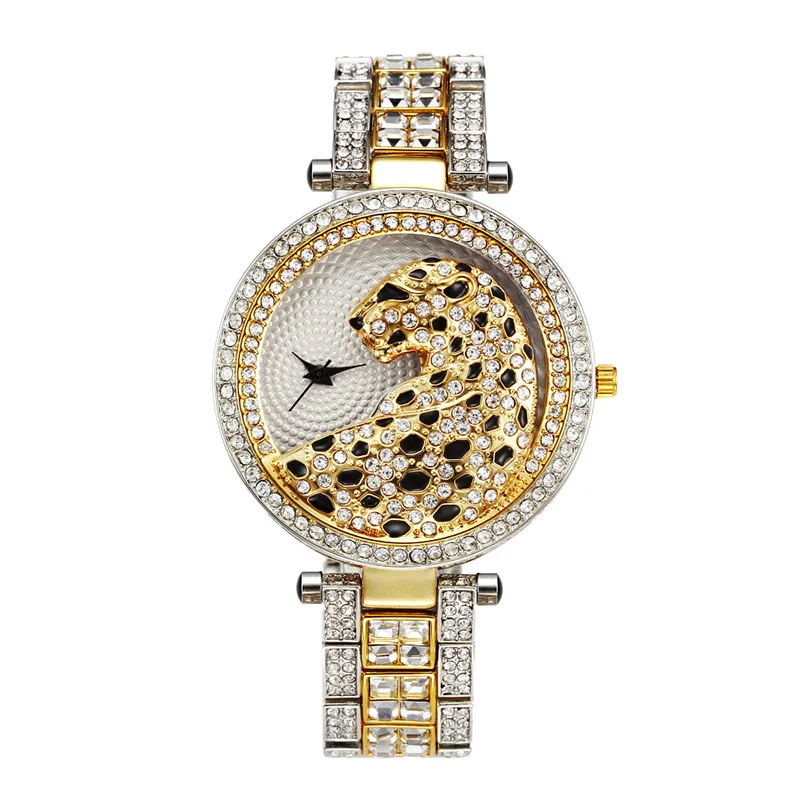 

2021 Explosive Leopard Diamond Steel Band Personalized Fashion Ladies Watch High-end Waterproof Quartz Watch WA140