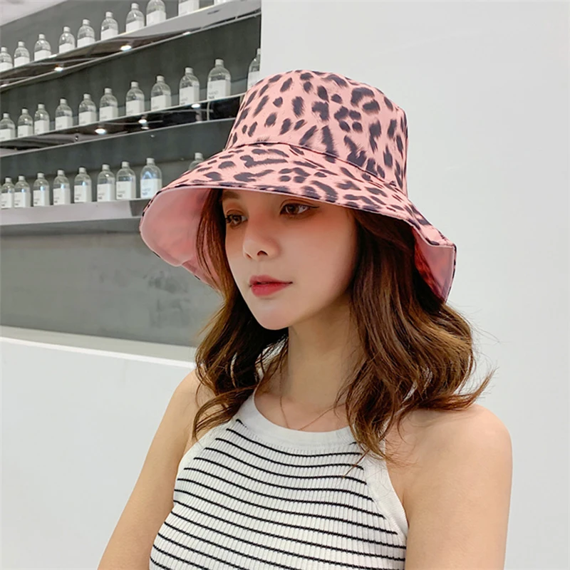 LA 2019 леопардовая шляпа ведро Рыбацкая уличная для путешествий солнцезащитная
