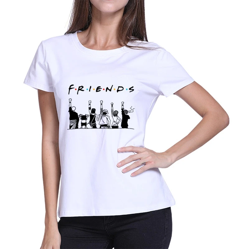 Футболка с готическим рисунком Friends Tee Harajuku женская футболка с буквенным принтом с коротким рукавом и круглым вырезом Женские топы