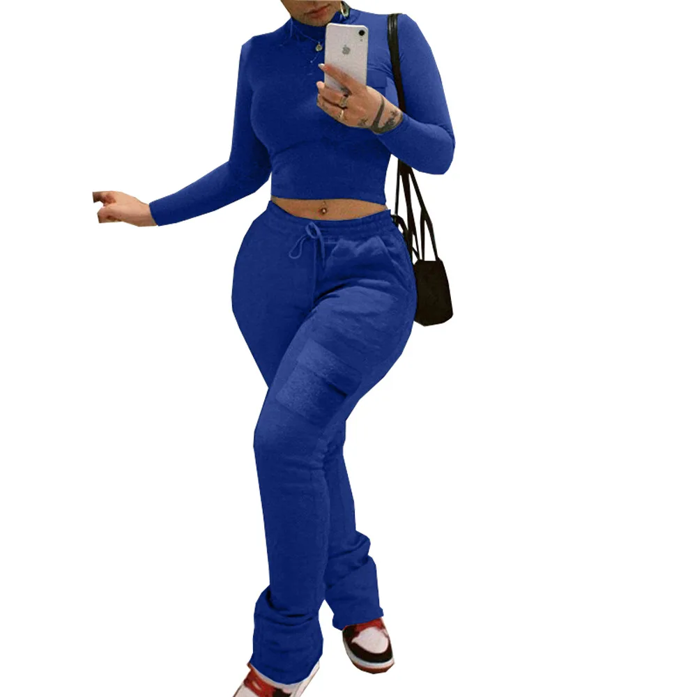 

Winter Warm Women Casual Sets Fashion Lady Trousers High Waist Pants Streetwear Korean Casual Pants Long Sleeve Tracksuits