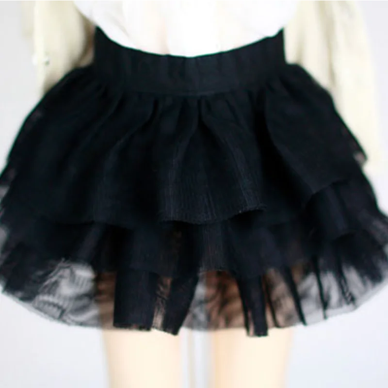 

BJD doll clothes dress All-match black soft gauze puff skirt for 1/3 1/4 BJD SD DD DY MSD doll size doll accessories