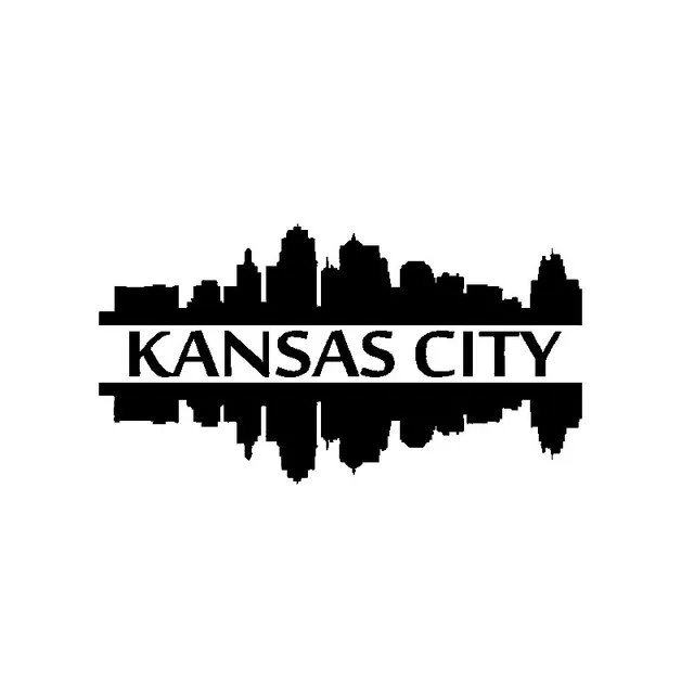 

15CM*8.1CM KANSAS CITY Skyline Building Vinyl Car Sticker Decals Black/Silver