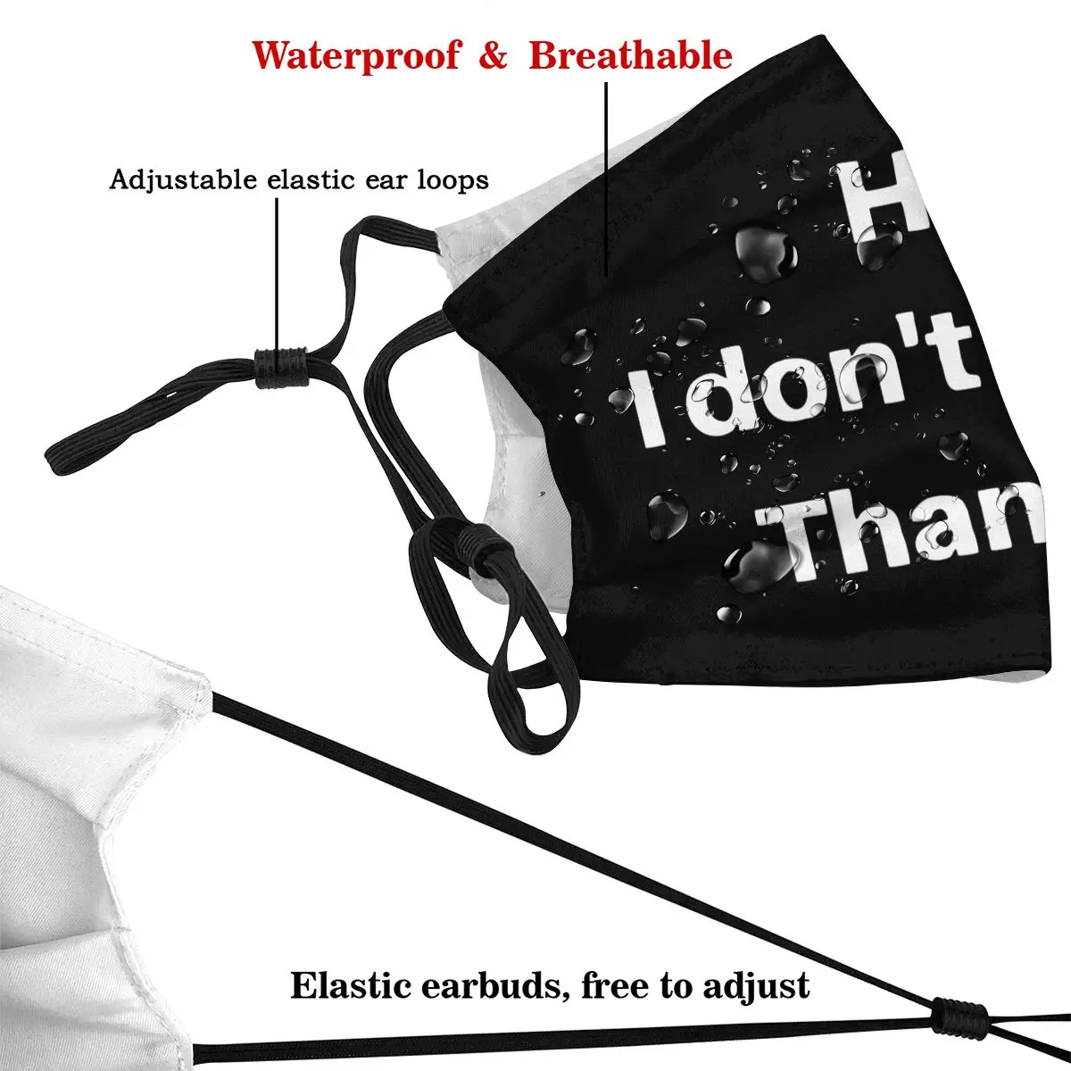 Hi I Don't Care Thanks Adult Reusable Mouth Face Mask Dust Protection Cover Respirator Muffle with Filters | Аксессуары для