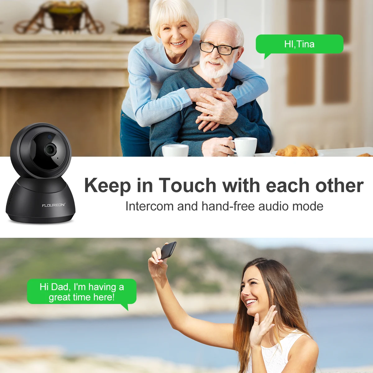 Floureon YI Cloud домашняя камера 1080P Беспроводная ip-камера система наблюдения ночного