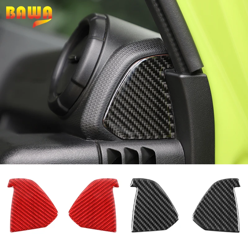 

BAWA Car Center Console Side Air Vent Carbon Fiber Decoration Stickers Cover Accessories For Suzuki Jimny 2019 2020 2021