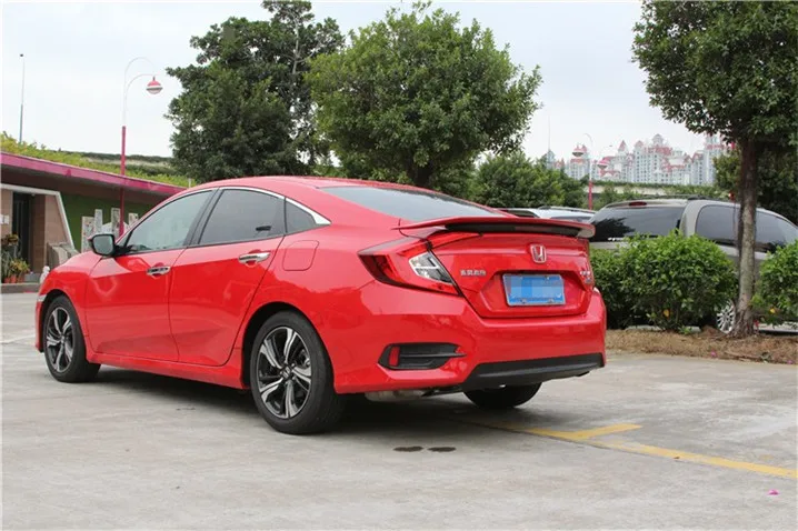 Для HONDA Civic спойлер 2016 2018 civic с светильник высокого качества ABS Материал заднее