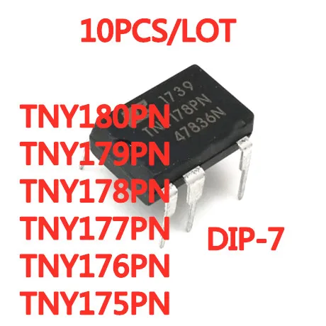 10 шт./лот TNY180PN TNY180 TNY179PN TNY179 TNY178PN TNY178 TNY177PN TNY177 TNY176PN TNY176 TNY175PN TNY175 DIP-7 чип питания