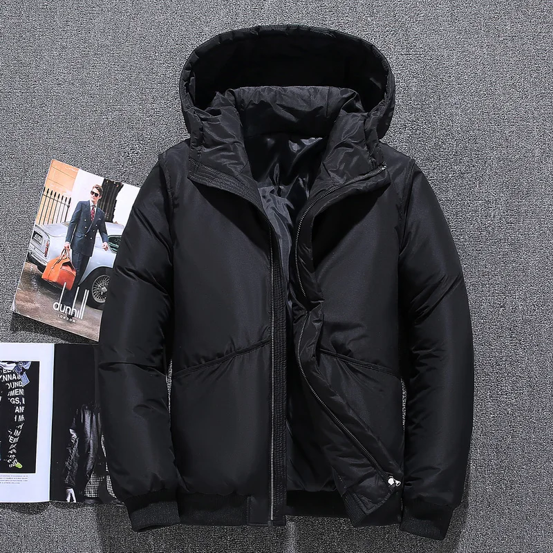 High quality men's winter jacket thick snow parka overcoat white duck down jacket men wind breaker brand Tace & Shark down coat