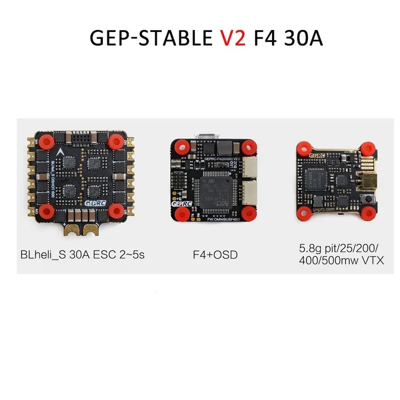 Geprc Stable Pro F7 Dual Bl 35A Flytower V2 F4 Контроллер полета + 35A/30A ESC 5 8g 500mw VTX для FPV Racing Drone|Детали и