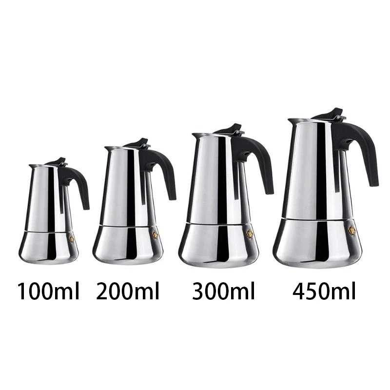 Кофейник из нержавеющей стали подходит для кофейника Moka Espresso Перколятор 100 450 мл