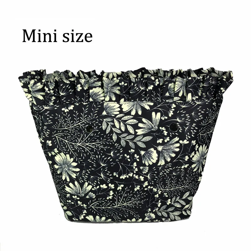 Floral Mini 21 Цветочная окантовка подкладка красочный принт внутренний карман на молнии для классического мини Obag вставка с внутренним водонепроницаемым покрытием для O сумки - Цвет: Floral Mini 21
