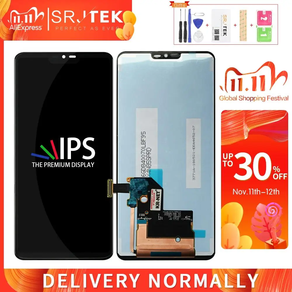 

6.1'' For LG G7 G710 LCD For LG G7 ThinQ Display Panel Touch Screen Digitizer Sensor Glass Frame G710EM G710PM G710VMP Display