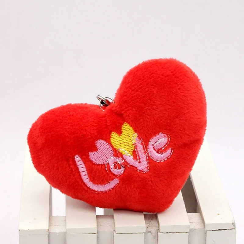 

Love Heart 6cm Plush Stuffed Toy Doll Bouquet Plush Toy Lover's Gift String Charm Pendant Plush Doll Toy